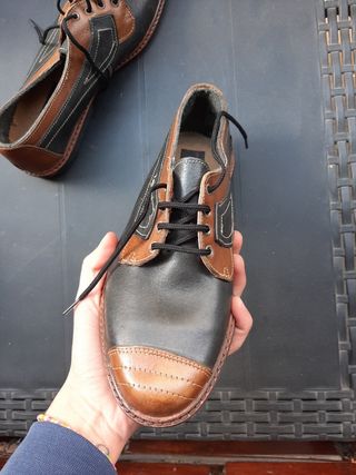 Zapatos de cordones piel vintage
