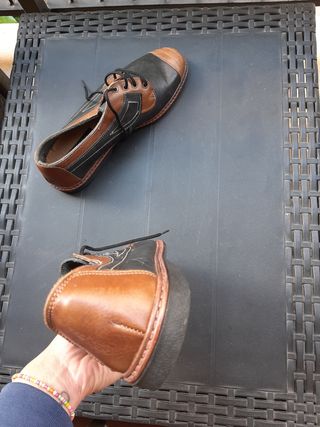Zapatos de cordones piel vintage