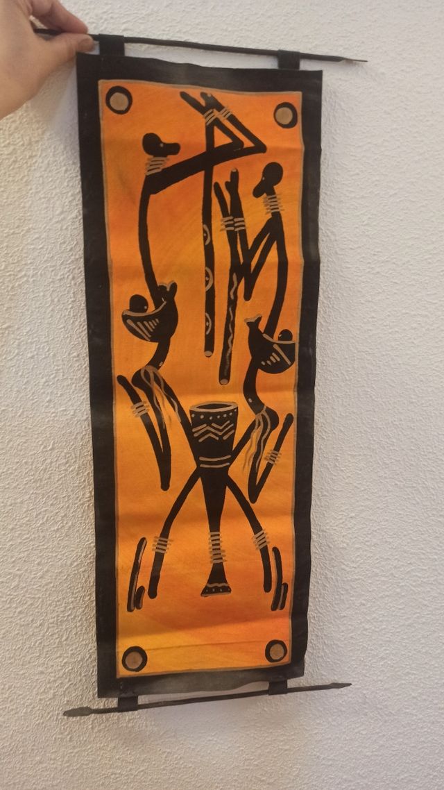 2 Cuadros tela pintada para colgar