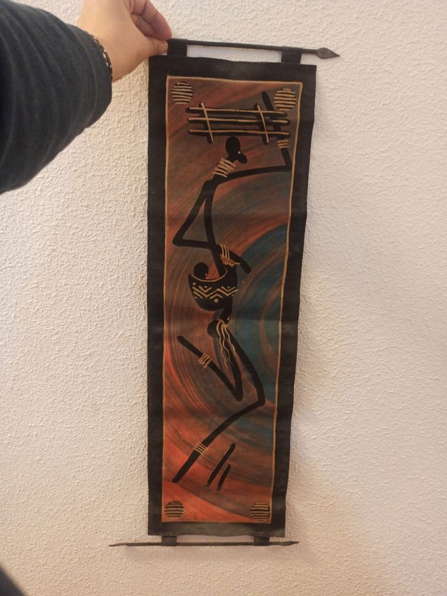 2 Cuadros tela pintada para colgar