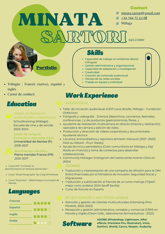 Fotógrafa y videógrafa