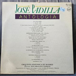 JOSE PADILLA, Antología. Doble Disco Vinilo LP