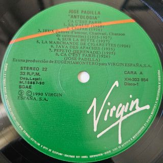 JOSE PADILLA, Antología. Doble Disco Vinilo LP