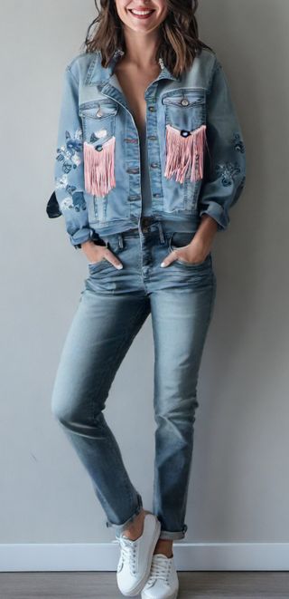 super cazadora vaquera cowgirl romántica tendencia