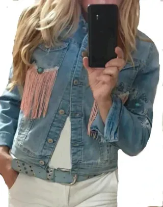 super cazadora vaquera cowgirl romántica tendencia