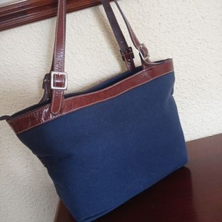 Bolso azul marino y cuero de GEORGES REC