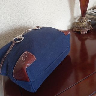 Bolso azul marino y cuero de GEORGES REC