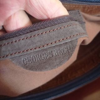 Bolso azul marino y cuero de GEORGES REC