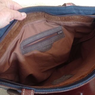 Bolso azul marino y cuero de GEORGES REC