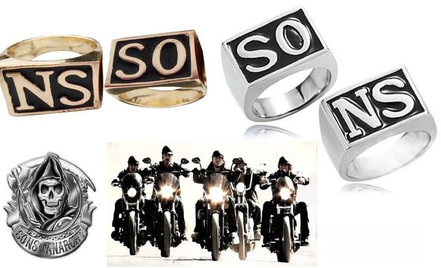 2 ANELLI SON OF ANACHY COLORE DORATO & ARGENTATO