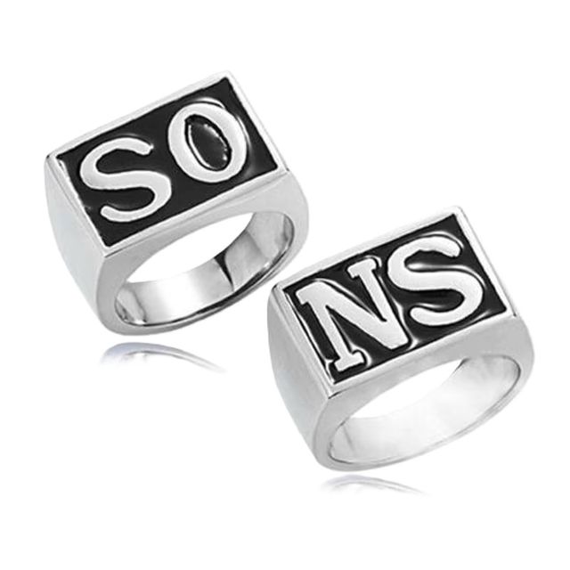 2 ANELLI SON OF ANACHY COLORE DORATO & ARGENTATO