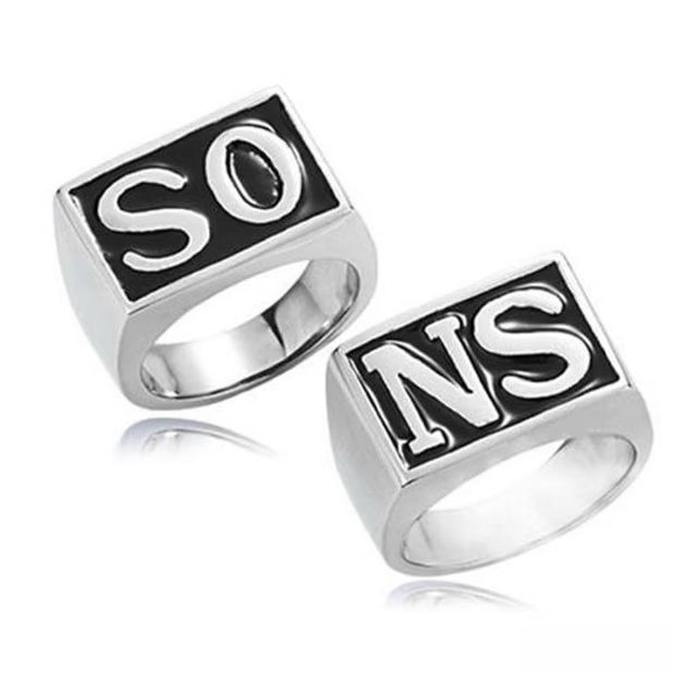 2 ANELLI SON OF ANACHY COLORE DORATO & ARGENTATO