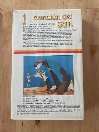 Canción del Sur VHS Edición 1986