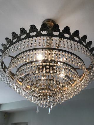 Lampara Chandelire cristal de roca