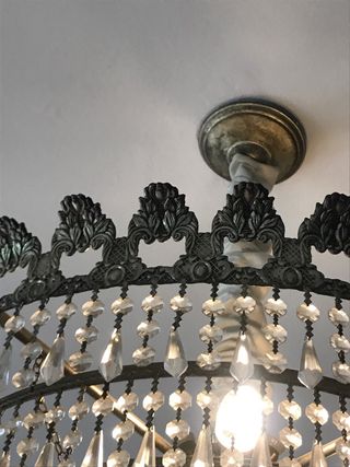 Lampara Chandelire cristal de roca