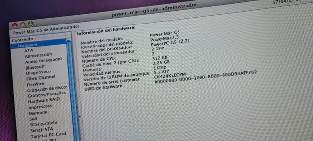 caja de aluminio del Power Mac G5