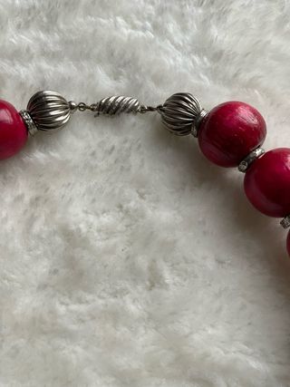 Collana donna in legno e metallo