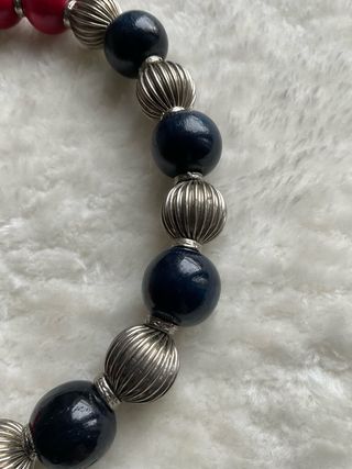 Collana donna in legno e metallo