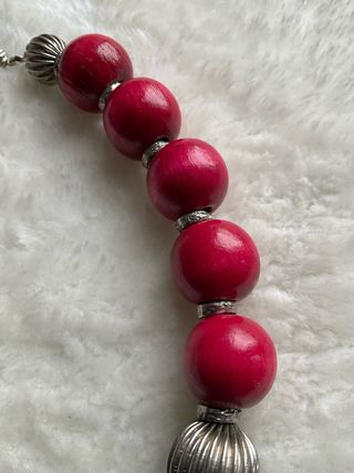 Collana donna in legno e metallo