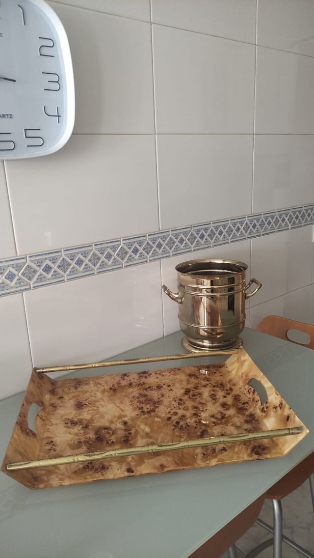 Bandeja y cubitera carey