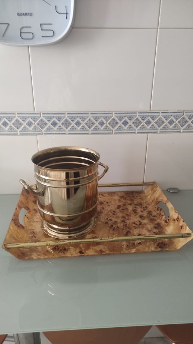 Bandeja y cubitera carey