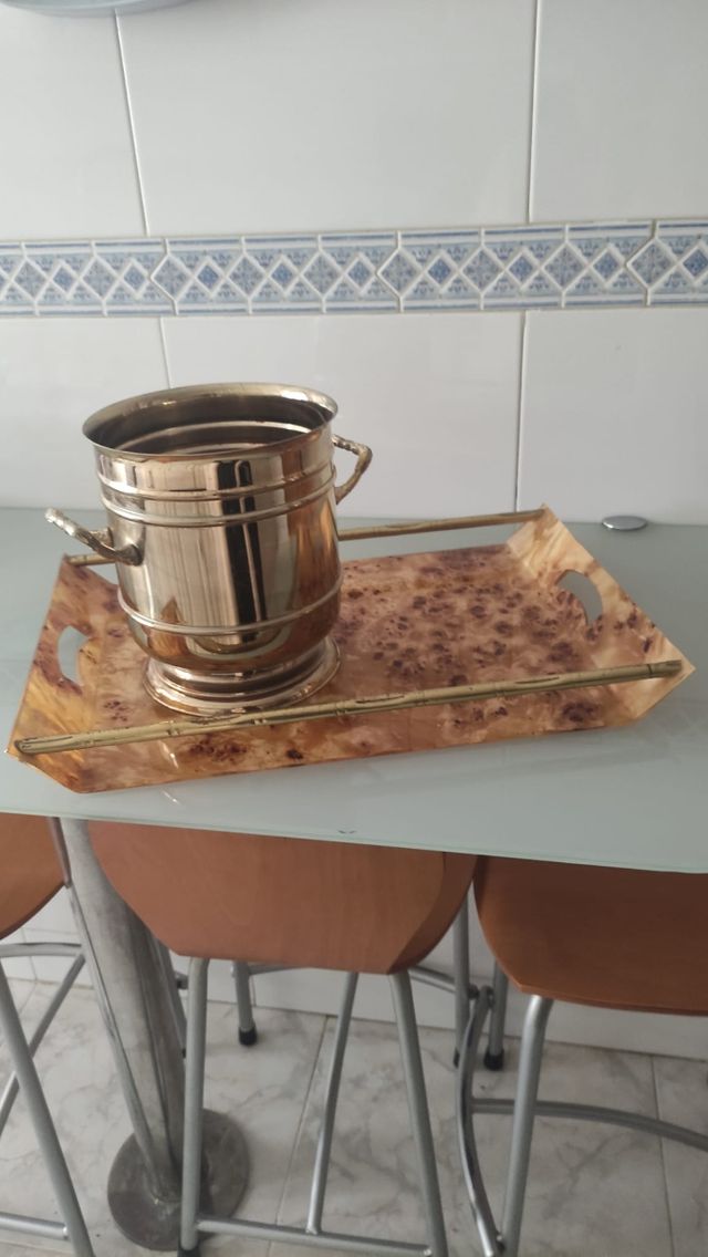 Bandeja y cubitera carey