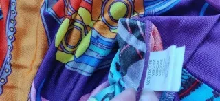 fabuloso mini vestido multicolor satinado Custo