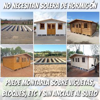 Casita 9m2 acristalada prefabricada de madera