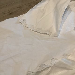 Vestaglia bianca cotone e pizzo