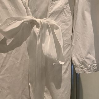 Vestaglia bianca cotone e pizzo