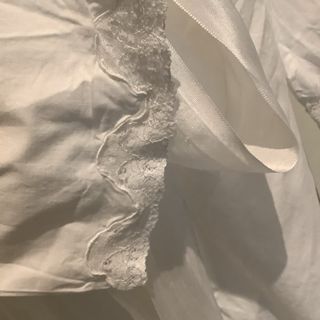 Vestaglia bianca cotone e pizzo