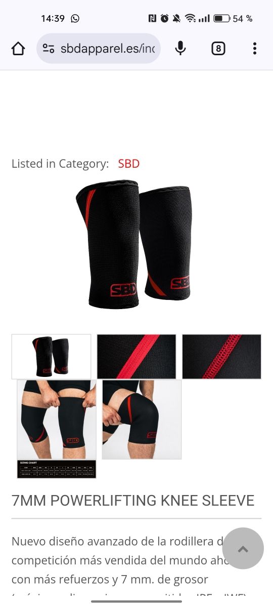 Rodilleras Powerlifting SBD