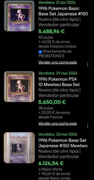 1996 Pokemon BASE SET MewTwo Japonés CGC 9.5!