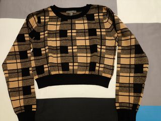 Jersey de cuadros corto, manga larga