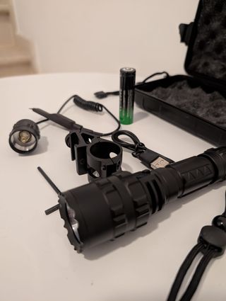 Lanterna tática Led adaptador fixação interruptor