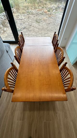 Sillas de madera de pino macizo  ¡como nuevas estilo rústico!