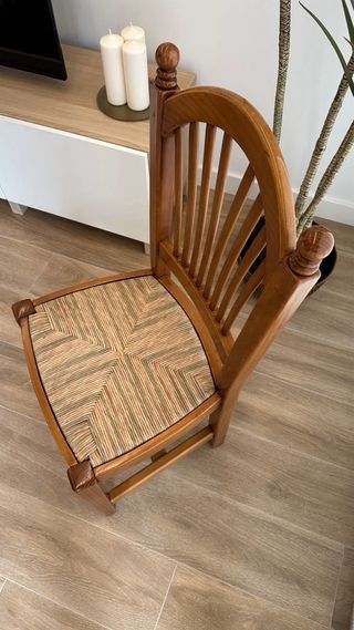 Sillas de madera de pino macizo  ¡como nuevas estilo rústico!