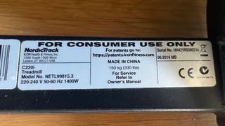 Cinta de Correr NordiTrack