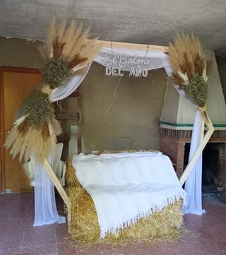 Tela blanca evento boda