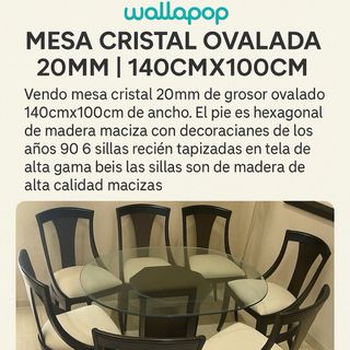 Mesa y sillas clasica de madera maciza.