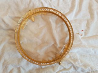 Cenicero dorado cristal vintage