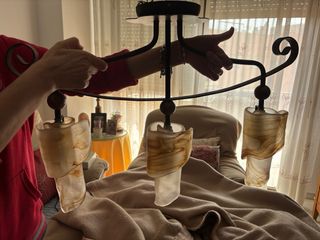 2 juegos de Lamparas salon macizas