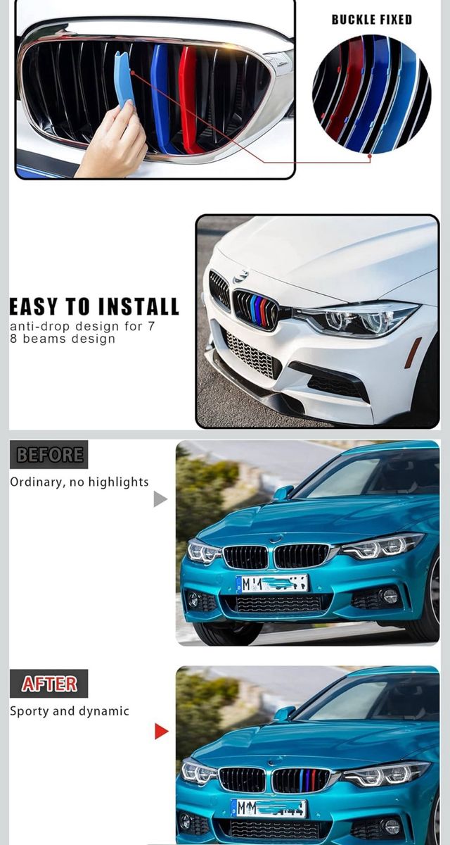 3x RIÑONES REJILLA ABS colores M Sport Serie 3 F35