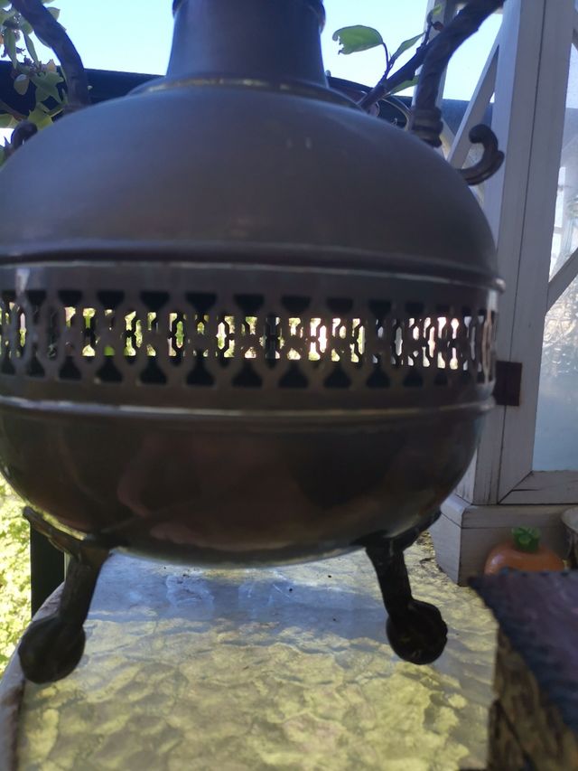 Florero de cobre antiguo