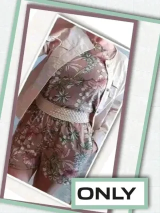 fabuloso mono corto color nude y flores