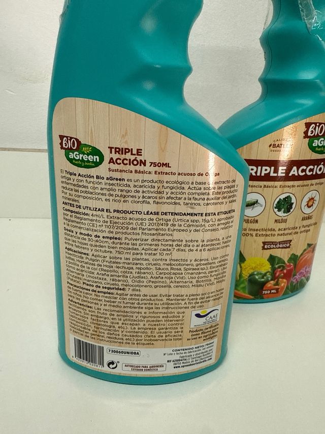 Insetticida naturale acaricida fungicida 750 ml Set di 2