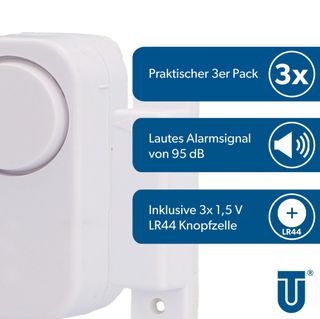 UNITEC Alarma Ventana y Puerta, Juego de 3 Uds