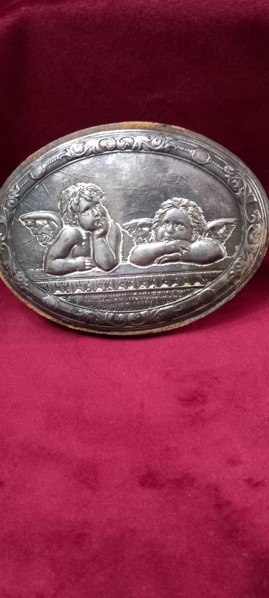 Quadretto puttini in argento