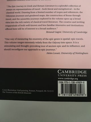 The Epic Journey in Greek and Roman Literature (Yale Classical Studies, Series Number 39)