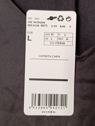 Blusa a estrenar MANGO Negra Mujer Talla L